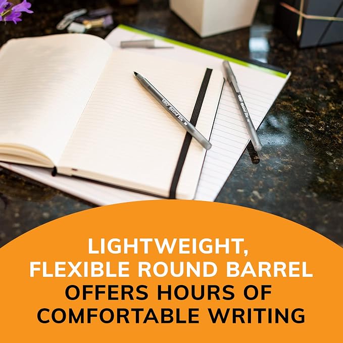 BIC Round Stic Xtra Life Ballpoint Pen, Medium Point, Flexible Round Barrel - Image 5