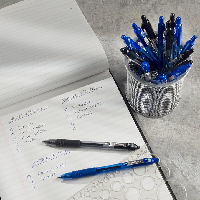 Zebra Pen Z-Grip Retractable Ballpoint Pen, Smooth-Flowing Ink, Fine Point - Image 5