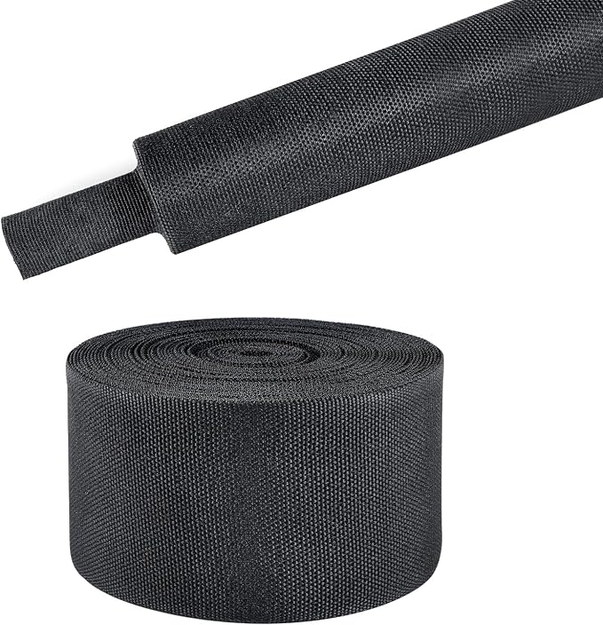 2 in 1 Heat Shrink Braided Sleeving Fabric Tubing-Ideal fit Irregular Shape by Sunnarepoon