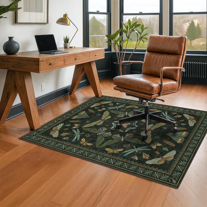 3'x4' Dark Green Office Chair Mat - Image 3