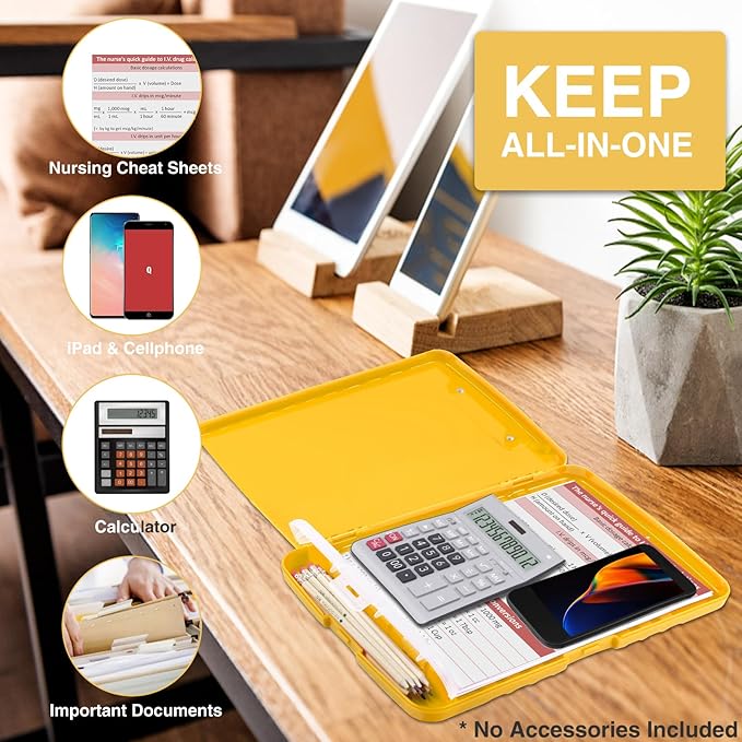 Sooez Clipboard with Storage, Clip Board 8.5 x 11 with Pen Holder, Plastic - Image 5