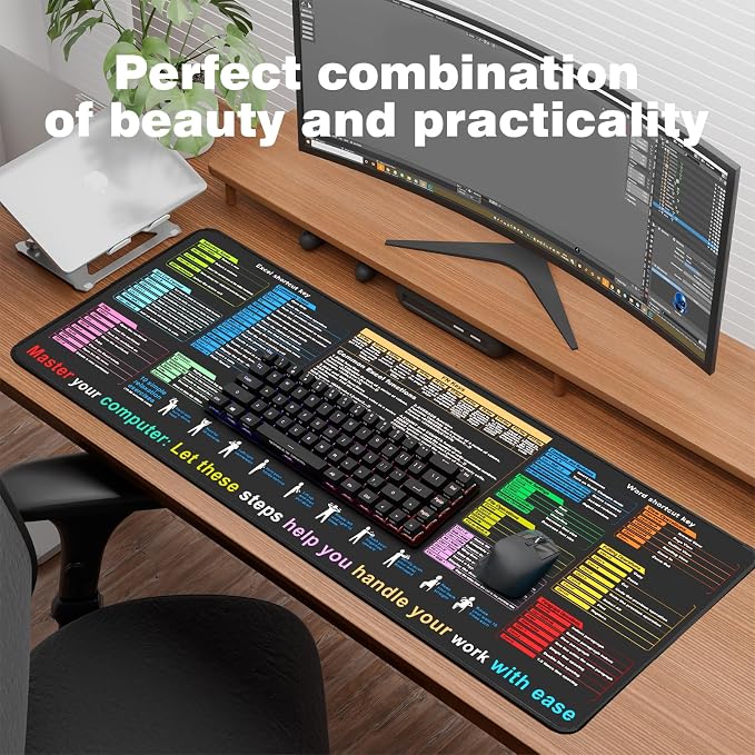 Excel Cheat Sheet Desk pad—Contains 12 Types of Common Skills in Excel and - Image 7