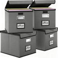 Portable Leather File Organizer Boxes by Huolewa