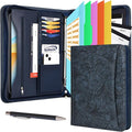 Leathario Portfolio Binder, Includes 5 Folder Index Dividers and 3 Notepads by Leathario