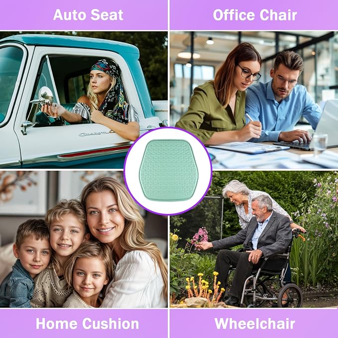 Thin Gel Seat Cushion for Car Seat, Office Chair, Wheelchair, Golf Cart - Image 6