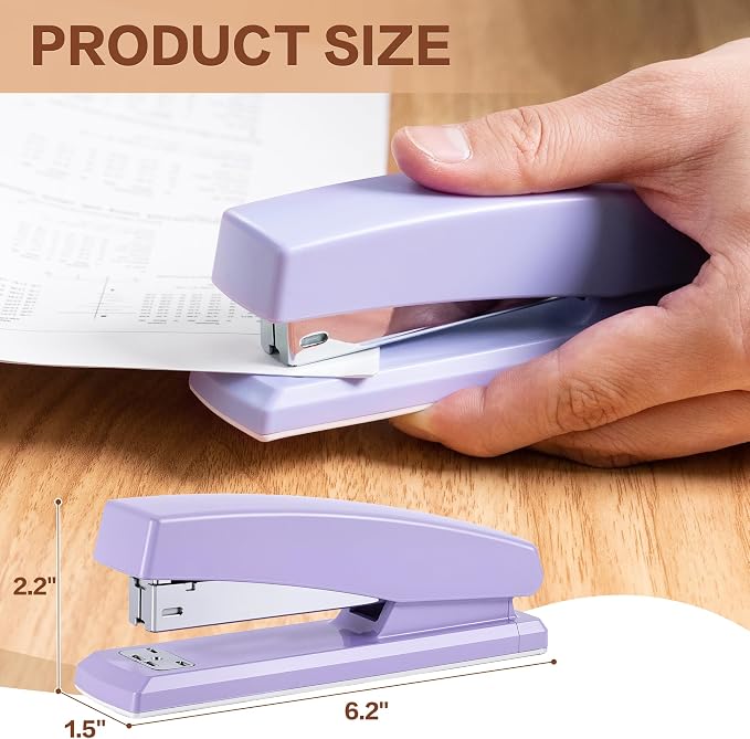 Deli Stapler, Desktop Stapler, Office Staplers, 25 Sheet Capacity, Includes - Image 7