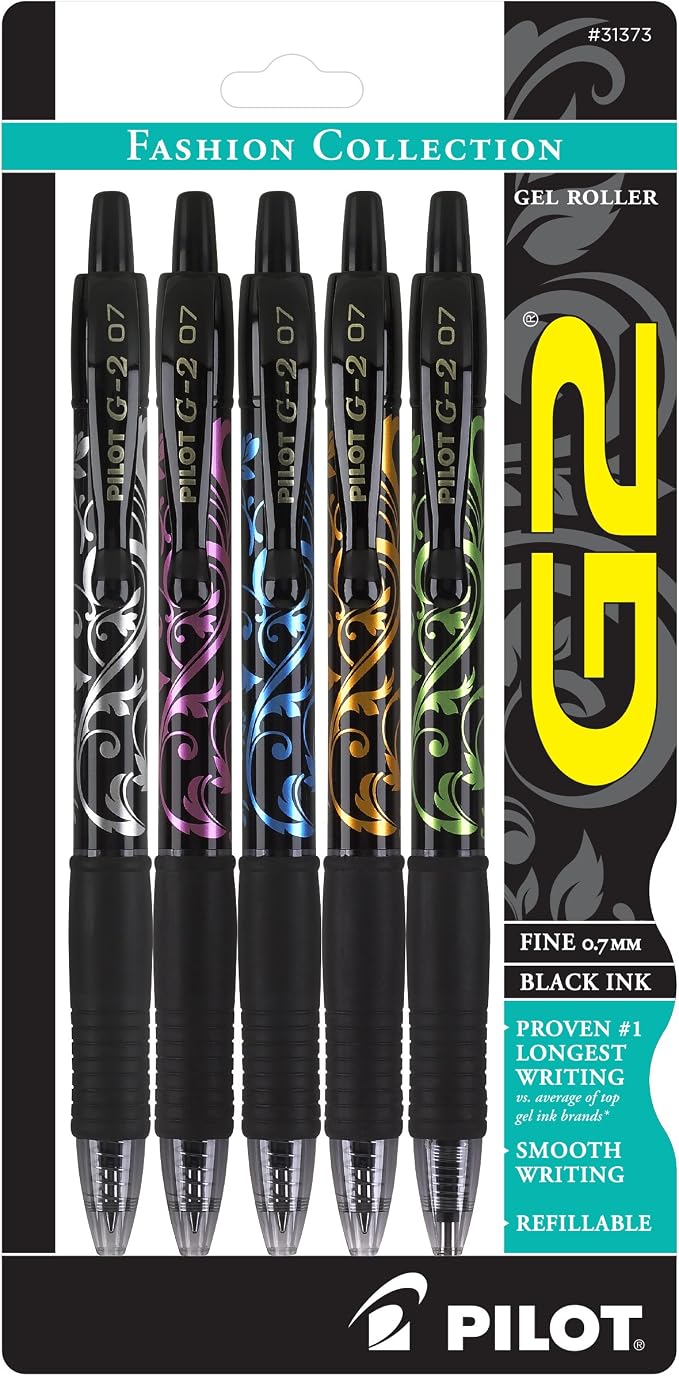 Pilot G2 Premium Refillable and Retractable Rolling Ball Gel Pens, Fine Point by PilotCorporationofAmerica