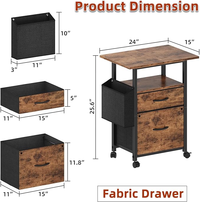 GYIIYUO 2 Drawer File Cabinet - Image 3