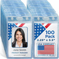 Mifflin-USA Plastic Waterproof ID Badge Holders, Vertical Hanging Name Card by MIFFLIN