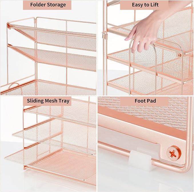 OPNICE Desk Organizers and Accessories, 6-Tier Letter Tray Paper Organizer - Image 4