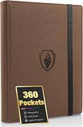 Premium 9 Pocket Card Binder for 360 Cards, Fabmaker PU Cover Trading Card by Fabmaker