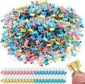 Jetec 500 Pieces 0. 6 Inch Colorful Binder Clips Bulk Small Paper Clamps Metal by Jetec