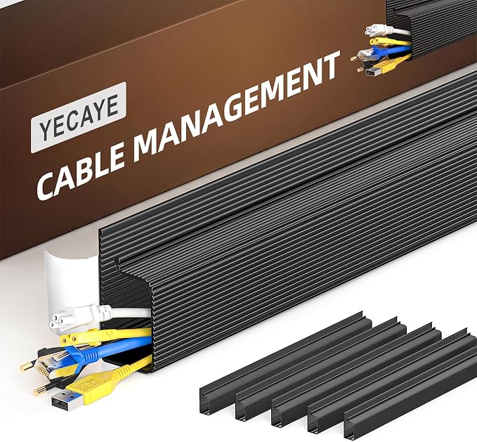 YECAYE 6 Pack Cable Management, Cord Organizer, Cable Organizer, Adhesive Mount by Yecaye