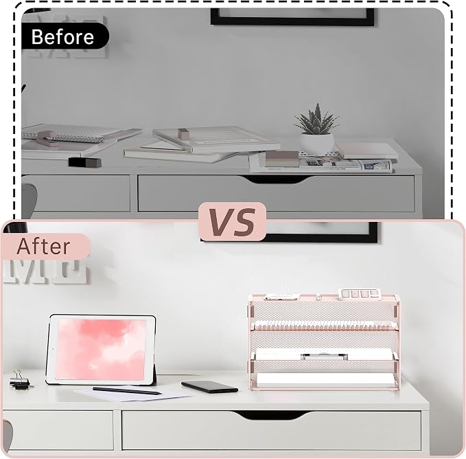 DALTACK 3 Tier Letter Tray Paper Organizer - Image 6