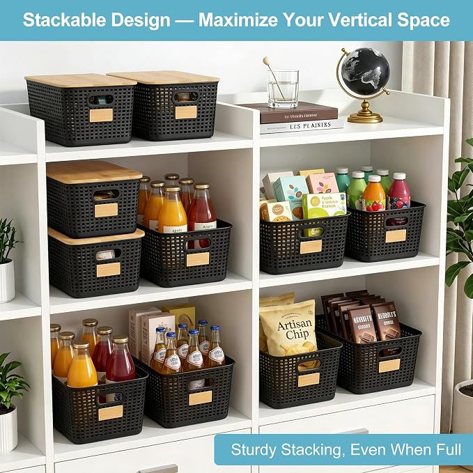 Bagnizer 2 Pack Tall Plastic Storage Bins - Image 3
