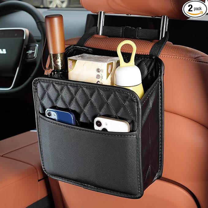 FrgKbTm 2Pack Car Seat Back Hanging Bag Car Document Holder Multi-Pocket Bottle by FrgKbTm