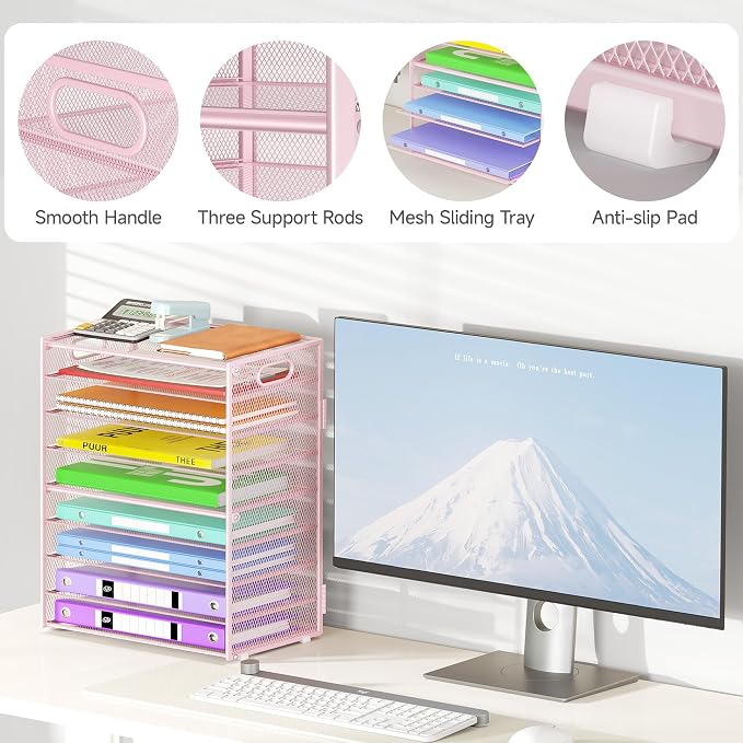 Cawukege 9 Tier Paper Organizer - Image 4