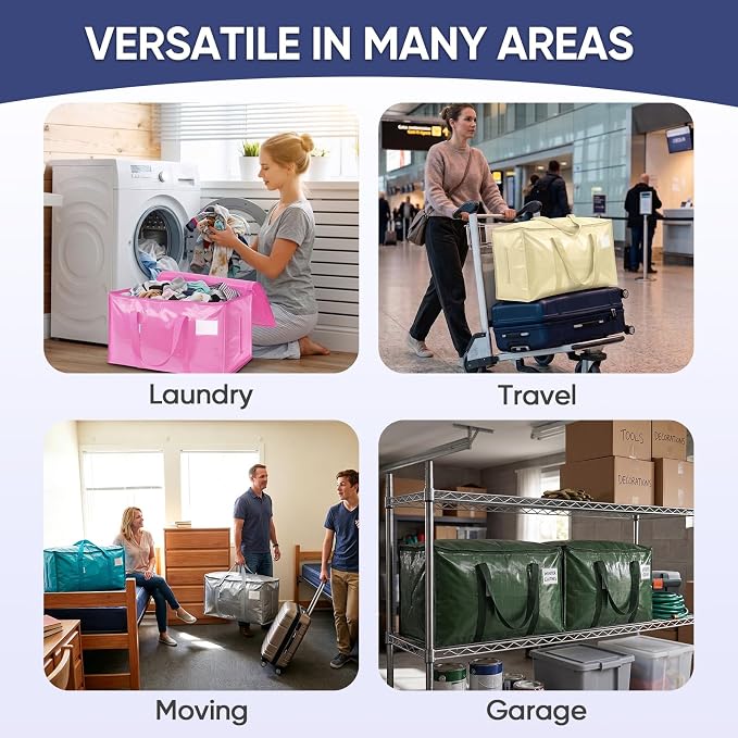 TICONN 4 Pack Extra Large Moving Bags Heavy Duty - Image 9