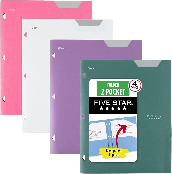 Five Star 2-Pocket Plastic Folder by FiveStar
