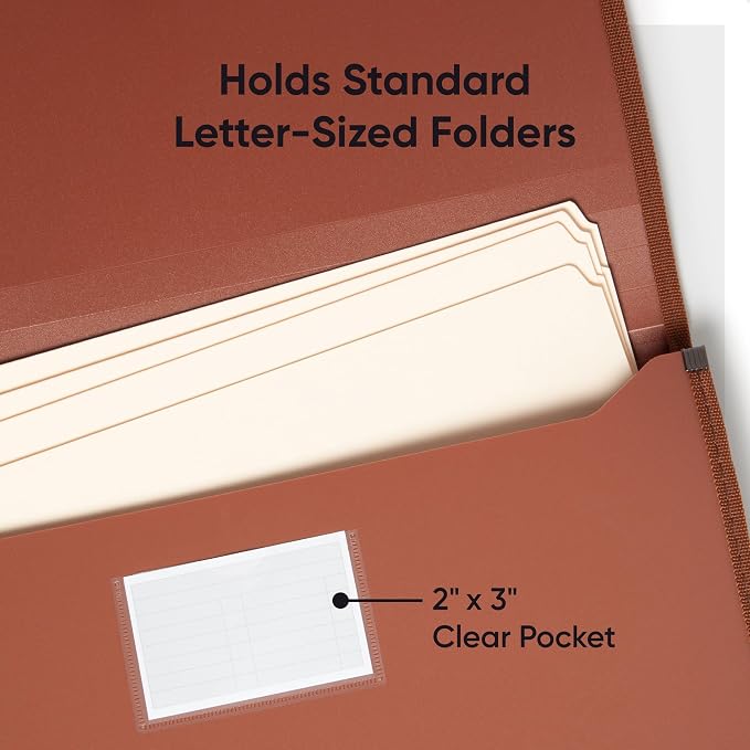Smead Tuff Premium Poly Wallet, Accordion File Organizer - Image 5