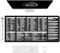 Excel Shortcut Keys Mouse Pad, Large Extended XL XXL Cheat Sheet Gaming Mouse by Auhoahsil