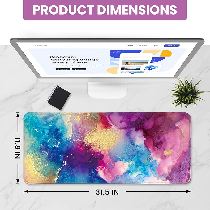 Large Mouse Pad for Desktop, Cute Desk Mat Pad Protector for Work & Gaming - Image 2