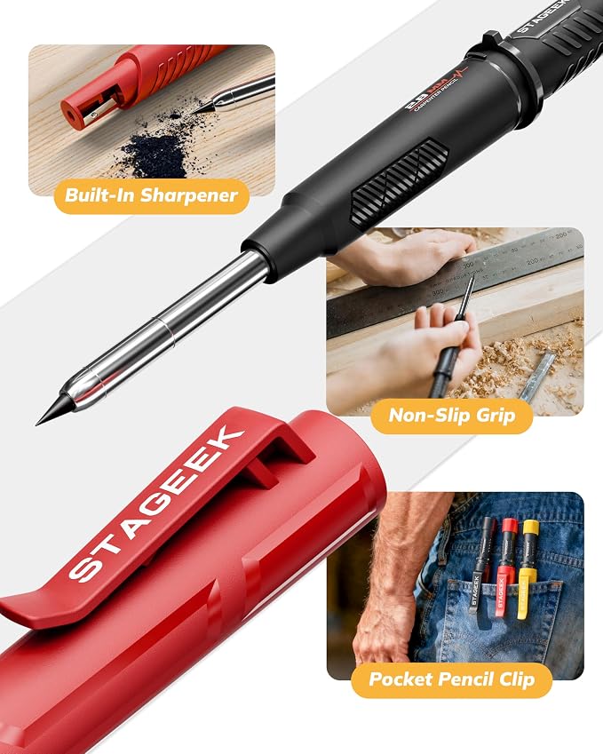 STAGEEK 3 Pack Carpenter Pencils - Image 4