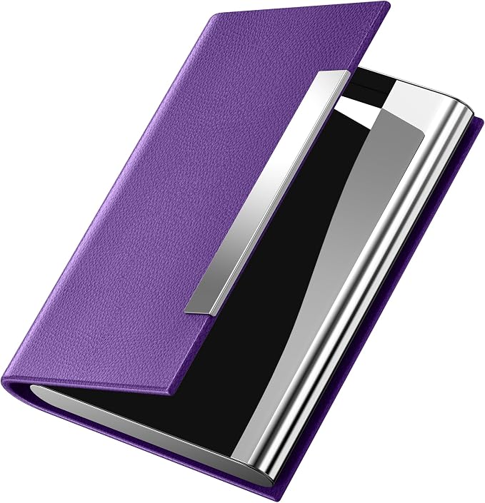Padike Business Card Holder, Business Card Case Professional PU Leather & by padike