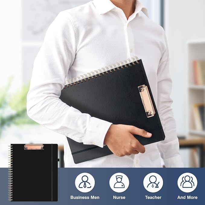 Ospelelf Clipboard with Storage Spiral Clipboard Folio - Image 5