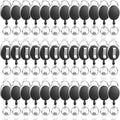 50 Pack Badge Reels Retractable ID Badge Holder by BESARME