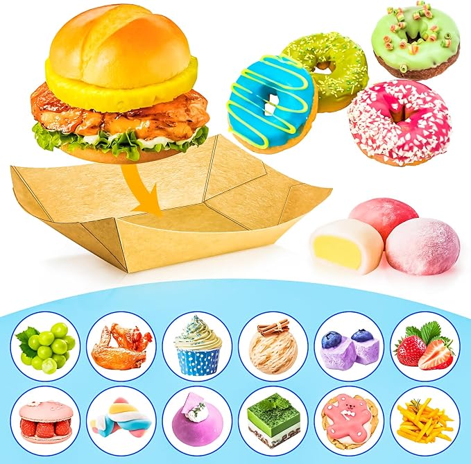 40 Pack 1Lb Paper Food Boat Trays Disposable Paper Boats Bowls Containers - Image 6