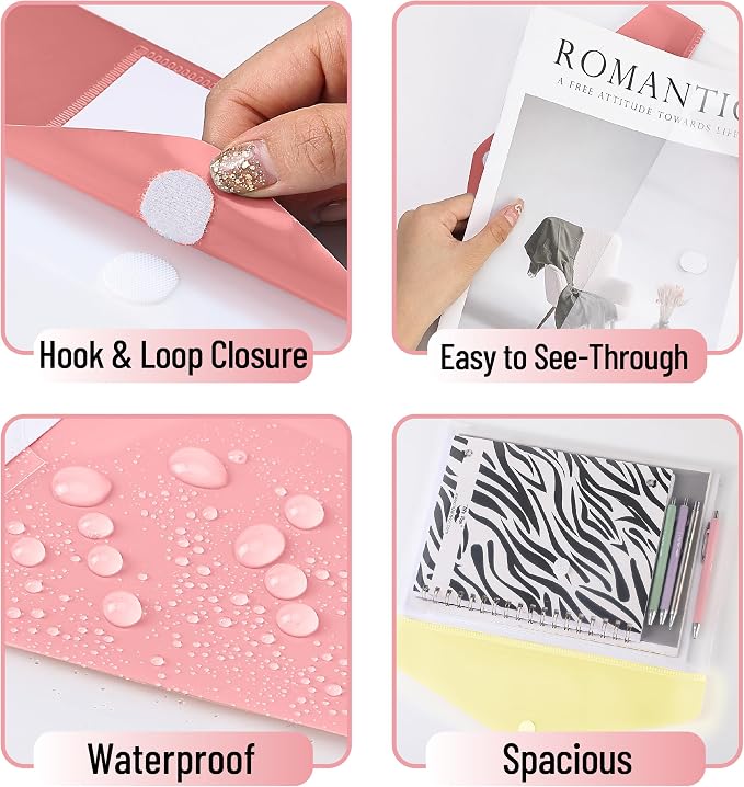 Mr. Pen- Clear Plastic Envelopes File Folders, 10 Pack, Letter Size | Colorful - Image 3