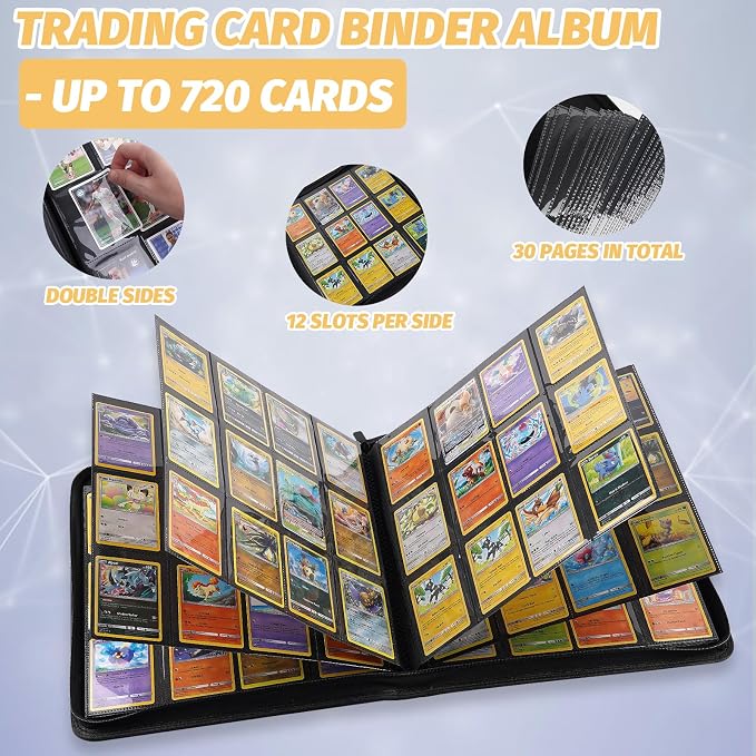 Trading Card Binder, Card Collection Binder Album Folder - Image 5