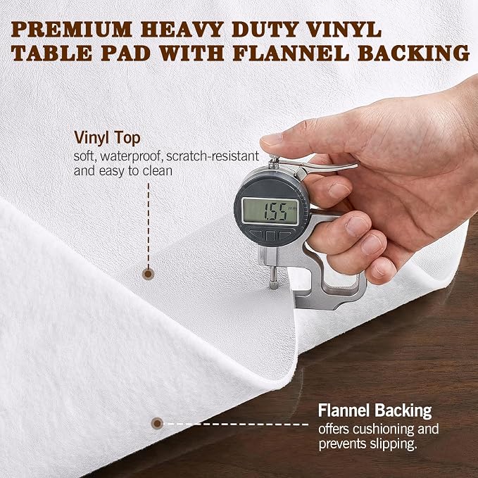 Vinyl Table Protector Pad for Dining Room, Heat Resistant&Scratch Proof - Image 5
