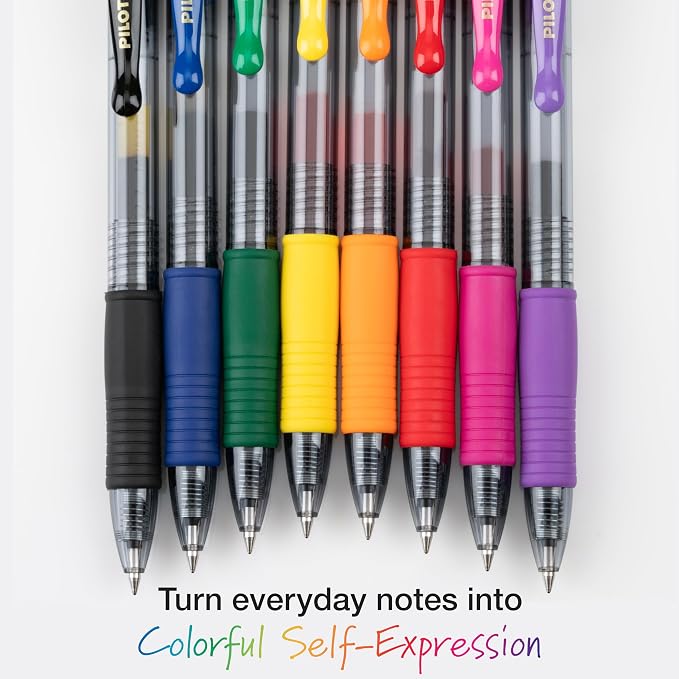 Pilot G2 Premium Gel Roller Pens, Rainbow Gel Pens, G2 Rainbow Colors Pack - Image 4