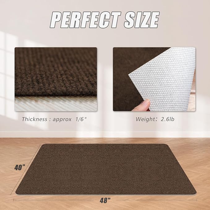 Sycoodeal Office Chair Mat for Hardwood Floor, Office Computer Gaming Chair Mat - Image 3