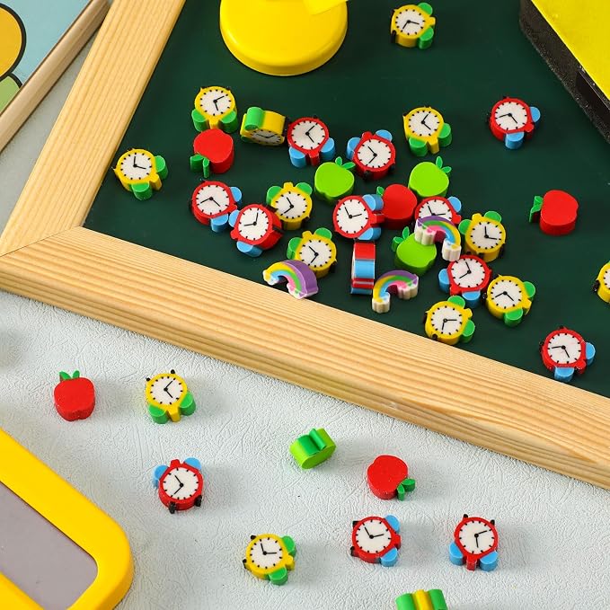 JUNEBRUSHS 150Pcs mini Apples Erasers - Image 3
