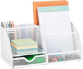 Mind Reader 7-Compartment Desktop Organizer, Metal Mesh, Sticky Notes, Office by MindReader