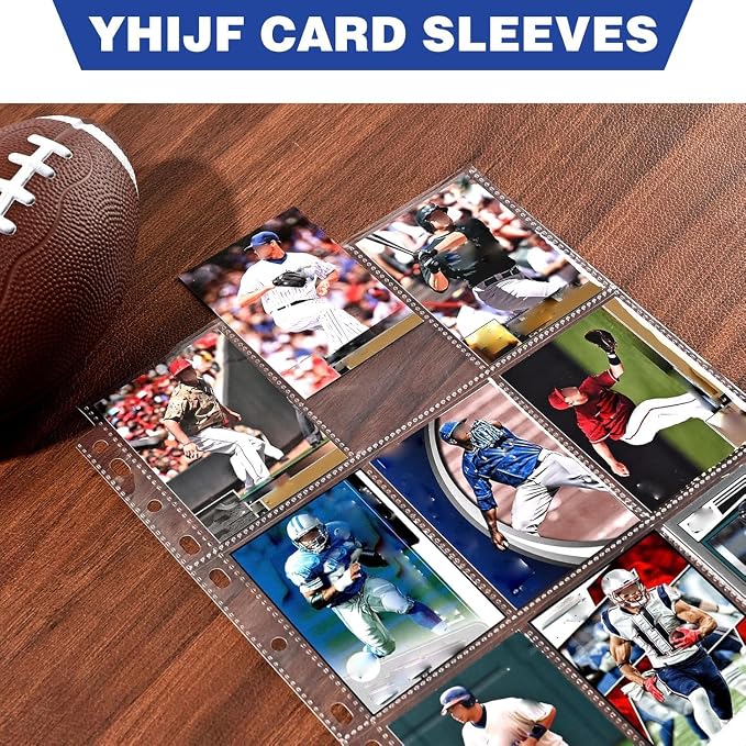 50 Pack 9 Pocket Card Sleeves Binder Sheets, Holds 900 Cards, Trading Card - Image 5