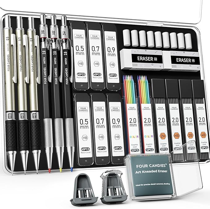 Four Candies 25PCS Mechanical Pencil Set by FourCandies