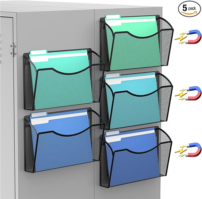 Gawerk Magnetic Wall File Folder, No Drilling Hanging Metal Document Paper Mail by Gawerk