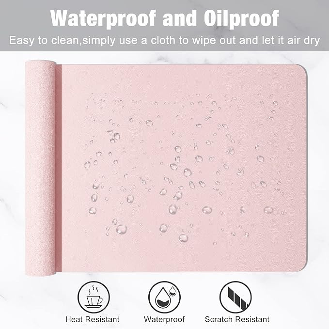 Hsurbtra Desk Pad, XL Extended Mouse Pad, Waterproof Desktop Blotter Protector - Image 5