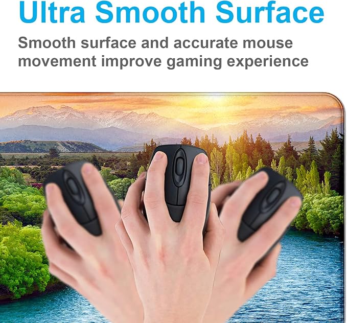 Extended Sunset Forest Gaming Mouse Pad, Keyboard Computer Office Mouse Pad | - Image 5