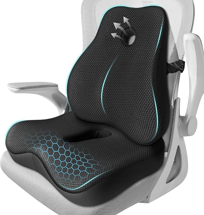 Seat Cushion, Lumbar Support Pillow by JIPORIER