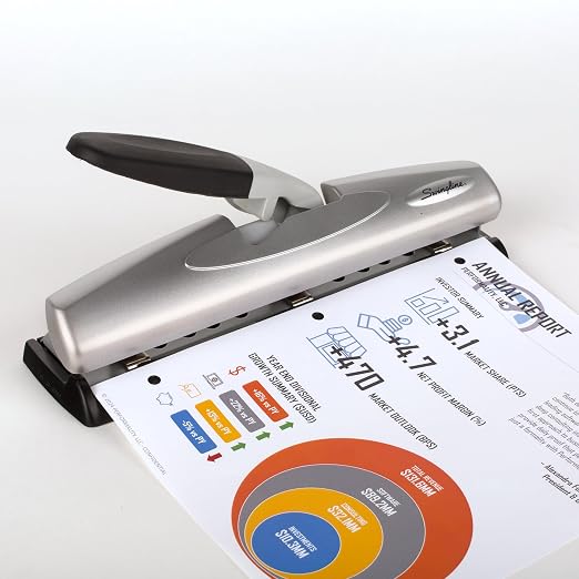 Swingline Hole Punch, Desktop Hole Puncher, 12 Sheet Punch Capacity, 2-3 Holes - Image 6
