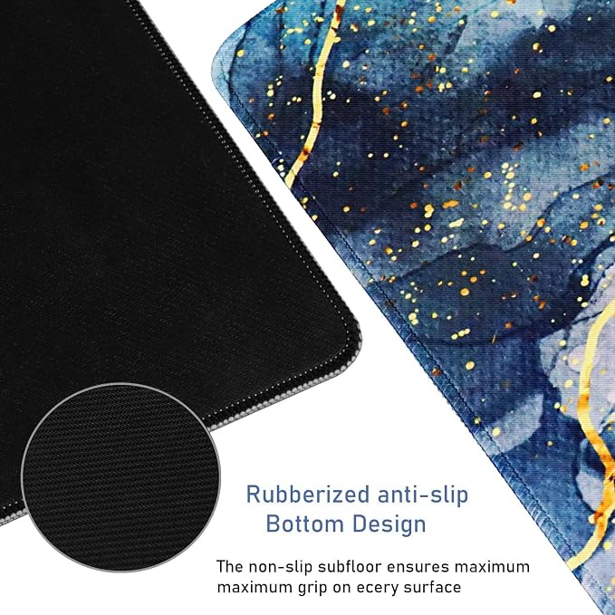 Large Gaming Mouse Pad with Stitched Edges, Durable Non-Slip Natural Rubber Base - Image 3
