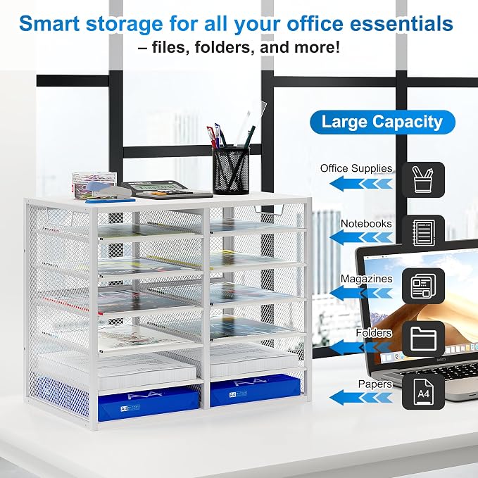 Mail Sorter for Desk, Countertop Literature Organizer, Student Mailbox for - Image 4