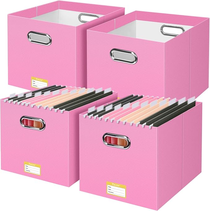 BALEINE File Organizer Box, Cardboard File Folder Organizer by BALEINE