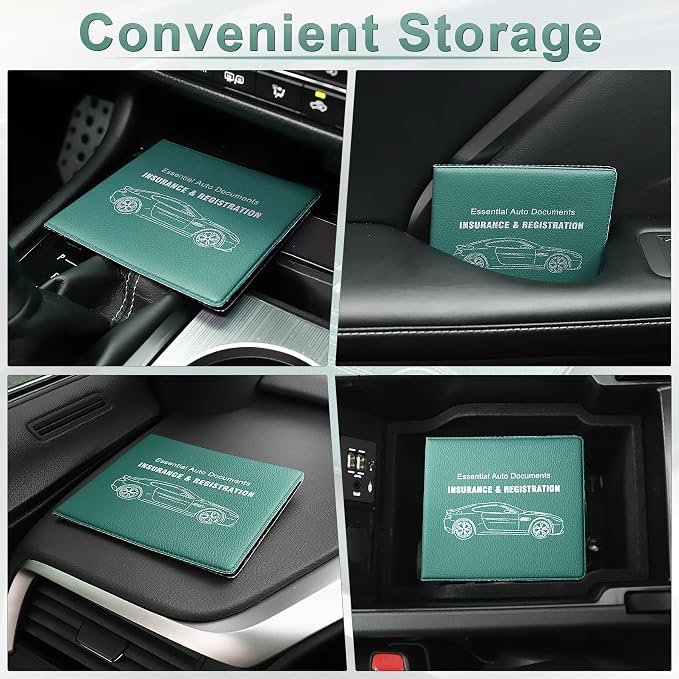 UYYE Car Registration and Insurance Card Holder, Vehicle Glove Box Car Organizer - Image 4