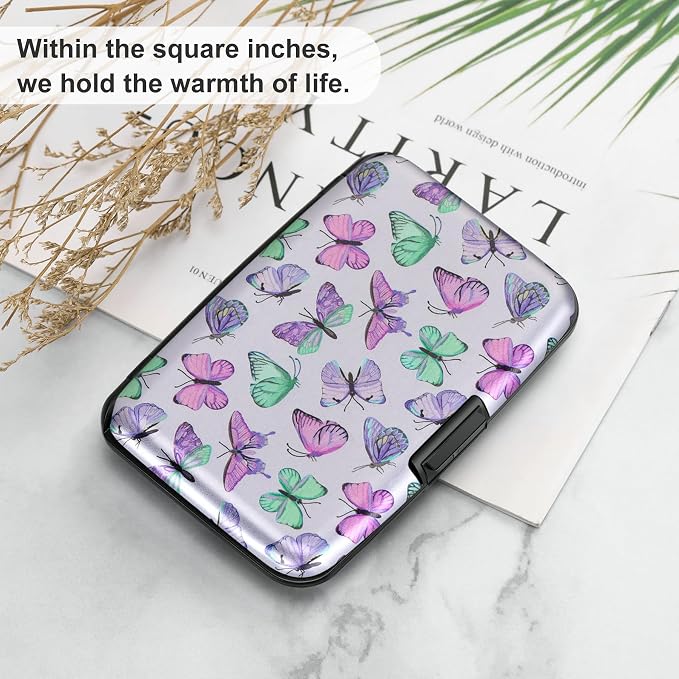 ELFISH Mini RFID Aluminum Wallet Credit Cards Holder Business Card Case Metal - Image 6